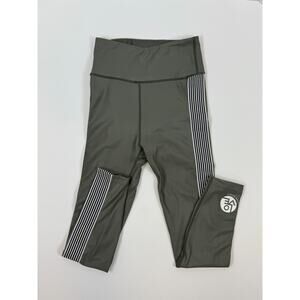 Allfenix Women’s Small Gray w/ Stripes Leggings Love Cycle Athleisure Spin Yoga